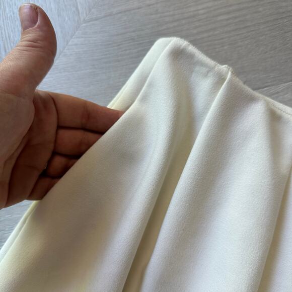 Madewell Ivory Cream Modern Line Corridor Skirt Tulip Pleated Textured 2 XS - Picture 6 of 10